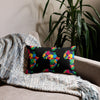 Africa Premium Throw Pillow - Africa Countries Map on Plain Black