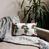 Africa Premium Throw Pillow - Africa Countries Map on Plain Black
