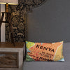 Kenyan Map Premium Throw Pillow