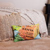 Kenyan Map Premium Throw Pillow