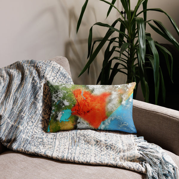 Kenya Throw Pillow - Aerial View of Kenya