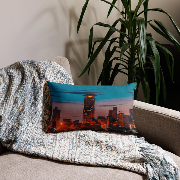 Kenya Premium Throw Pillow - Nairobi City, KICC