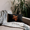 Kenya Premium Throw Pillow - Home, Kenya Orange Map on Black