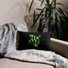 Kenya Premium Throw Pillow - Home, Kenya Grass Green Map on Black