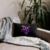 Kenya Premium Throw Pillow - Home, Kenya Magenta Map on Black