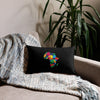 Africa Premium Throw Pillow - Africa Countries Map on Plain Black