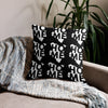 Kenya Premium Throw Pillow - Home, Kenya White Map on Black