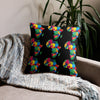 Africa Premium Throw Pillow - Africa Countries Map on Plain Black