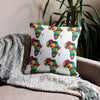 Africa Premium Throw Pillow - Africa Countries Map on Plain Black