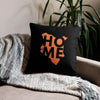 Kenya Premium Throw Pillow - Home, Kenya Orange Map on Black
