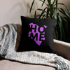 Kenya Premium Throw Pillow - Home, Kenya Magenta Map on Black