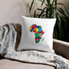 Africa Premium Throw Pillow - Africa Countries Map on Plain Black