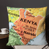 Kenyan Map Premium Throw Pillow