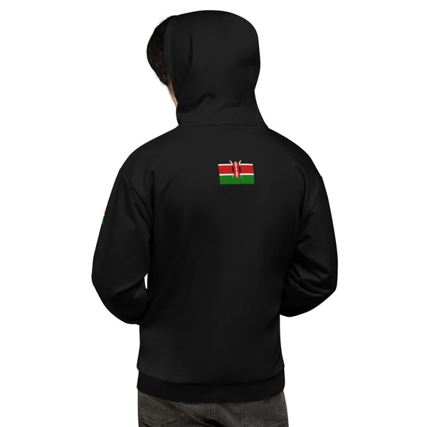 Kenyan Flag Unisex Hoodie - Black