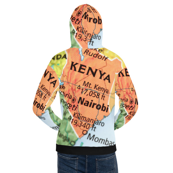 Kenyan Map Unisex Hoodie
