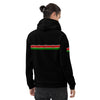 Kenya Flag Unisex Hoodie - Kenyan Flag Strip On Black