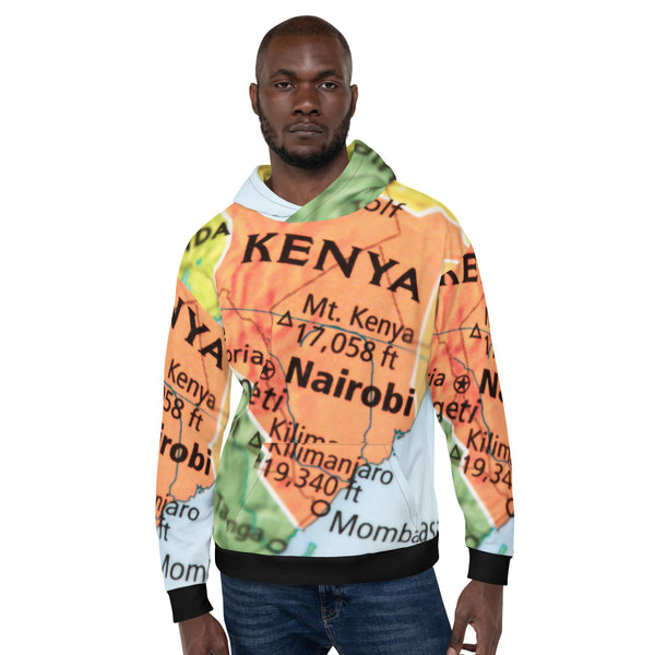 Kenyan Map Unisex Hoodie