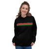 Kenya Flag Unisex Hoodie - Kenyan Flag Strip On Black