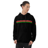 Kenya Flag Unisex Hoodie - Kenyan Flag Strip On Black