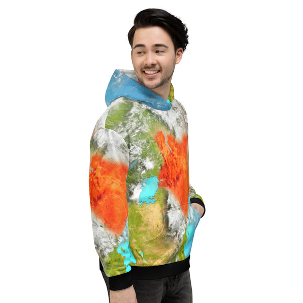 Kenya Aerial Map Unisex Hoodie