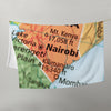 Kenya Throw Blanket - Kenya Map