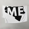 Kenya Premium Throw Blanket - Kenya Black Map, on White