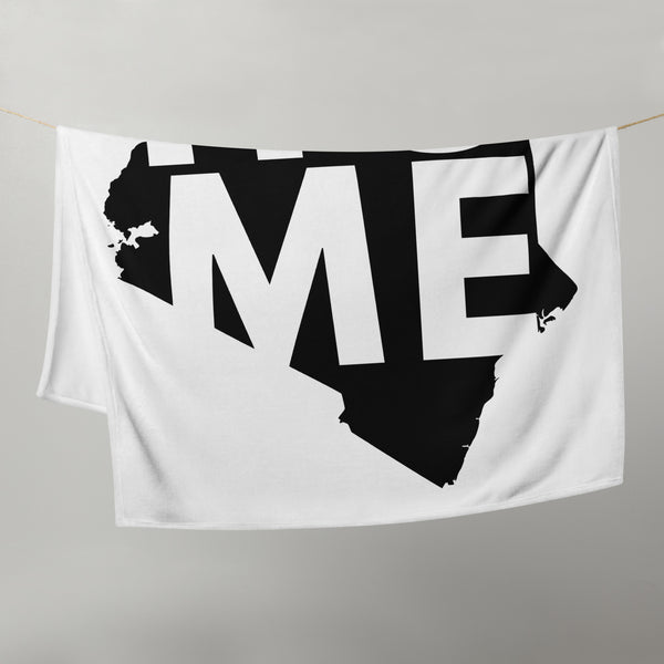 Kenya Premium Throw Blanket - Kenya Black Map, on White