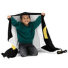 Kenya Premium Throw Blanket- Kenya Yellow Map, on Plain Black