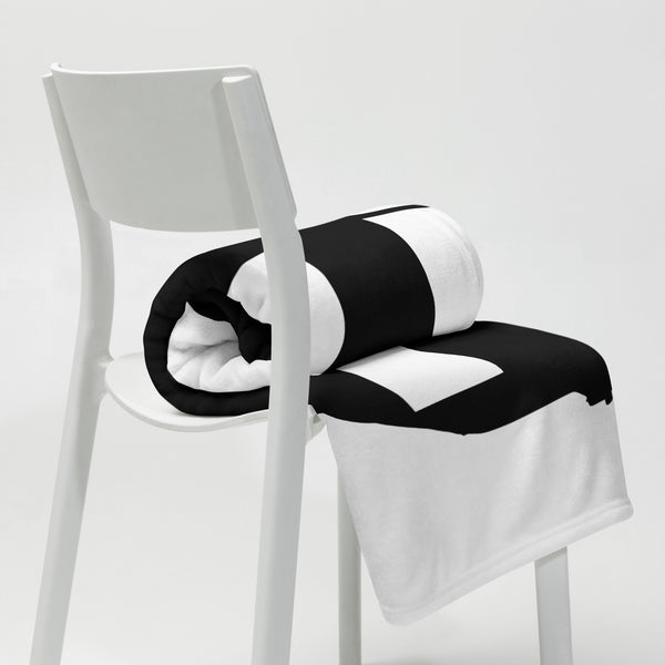 Kenya Premium Throw Blanket - Kenya Black Map, on White