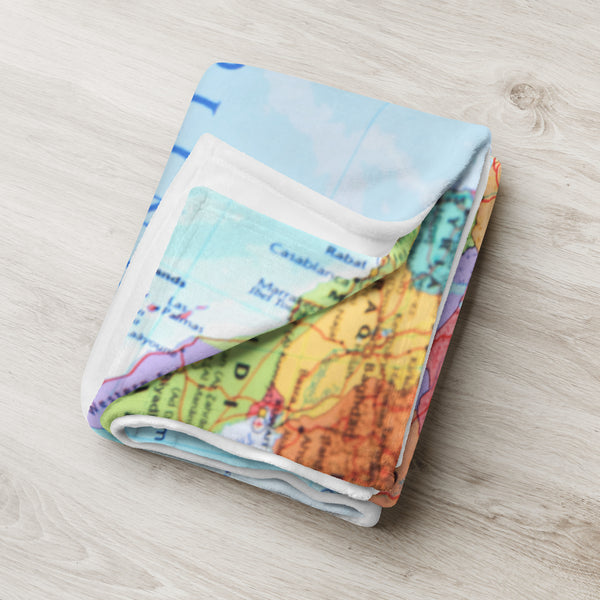 Africa Premium Throw Blanket - African Map