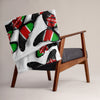 Kenya Flag Throw Blanket - Kenyan Flag (Butterflies pattern)