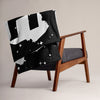 Kenya Premium Throw Blanket - Kenya White Map, on Starry Black Print