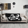 Kenya Premium Throw Blanket - Kenya White Map, on Starry Black Print