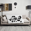 Kenya Premium Throw Blanket - Kenya Black Map, on White