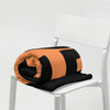 Kenya Premium Throw Blanket- Kenya Orange Map, on Plain Black