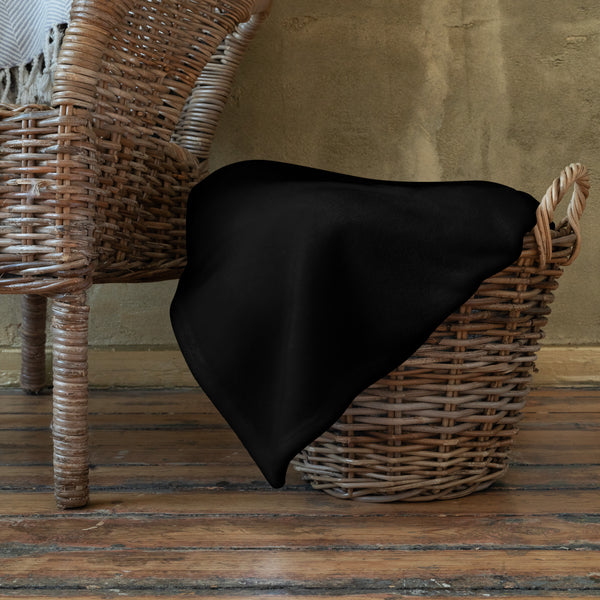 Africa Premium Throw Blanket - African Countries Map, on plain black