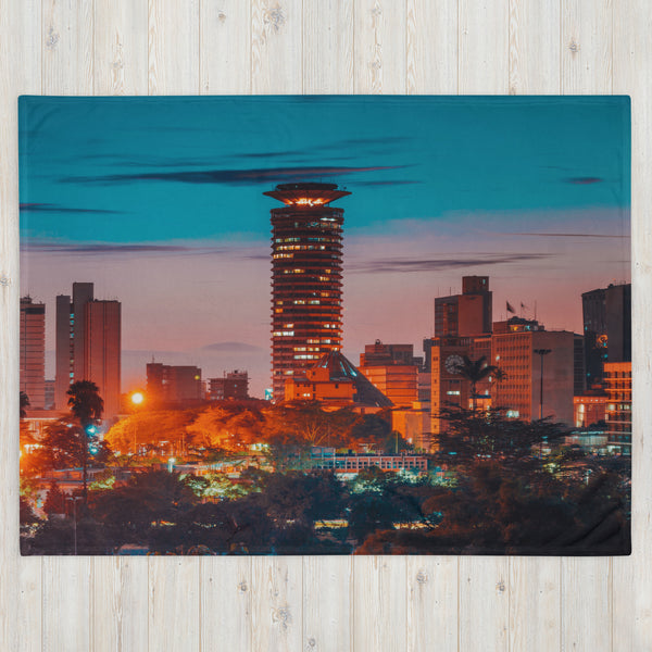 Kenya Throw Blanket- Nairobi City, KICC
