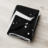 Kenya Premium Throw Blanket - Kenya White Map, on Starry Black Print