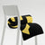 Kenya Premium Throw Blanket- Kenya Yellow Map, on Plain Black