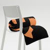 Kenya Premium Throw Blanket- Kenya Orange Map, on Plain Black