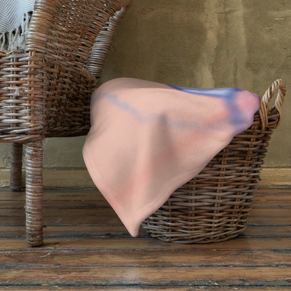 Kenya Premium Throw Blanket - Kenya Map (Blue)
