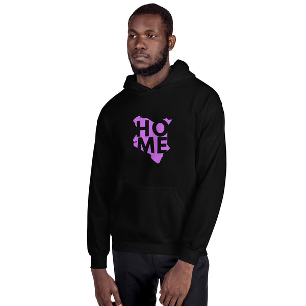 Kenya Unisex Hoodie - Magenta Home, Kenyan Map