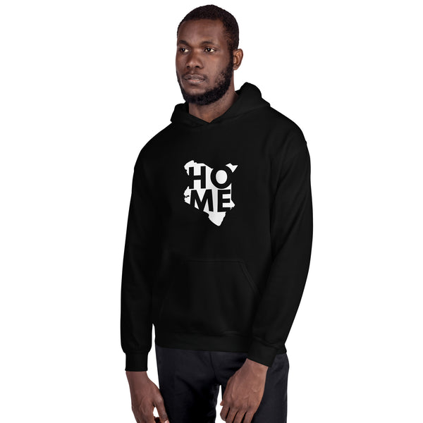 Kenya Unisex Hoodie - White Home, Kenyan Map