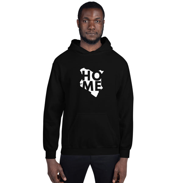Kenya Unisex Hoodie - White Home, Kenyan Map