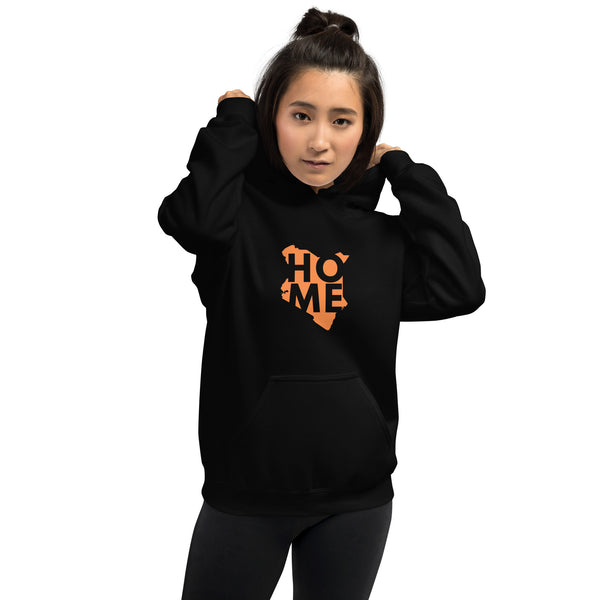 Kenya Unisex Hoodie - Orange Home, Kenyan Map
