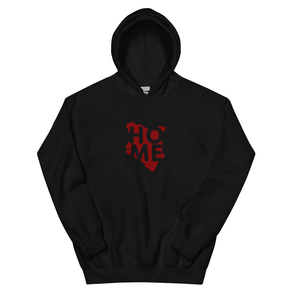 Kenya Unisex Hoodie - Maroon Home, Kenyan Map