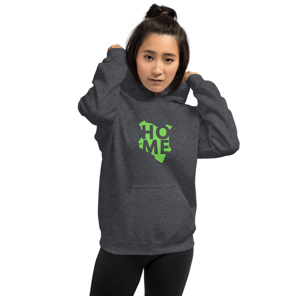 Kenya Unisex Hoodie - Grass Green Home, Kenyan Map