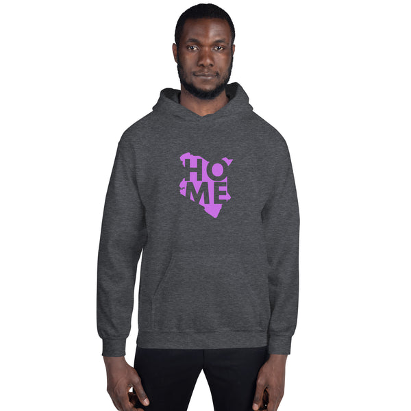 Kenya Unisex Hoodie - Magenta Home, Kenyan Map