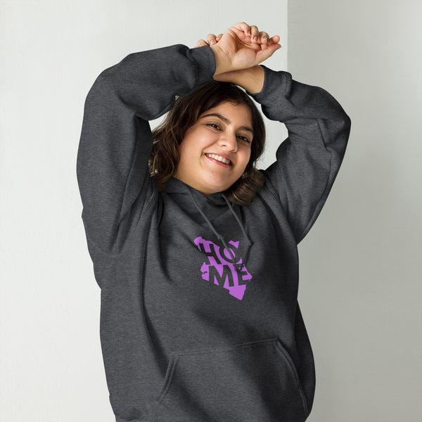 Kenya Unisex Hoodie - Magenta Home, Kenyan Map
