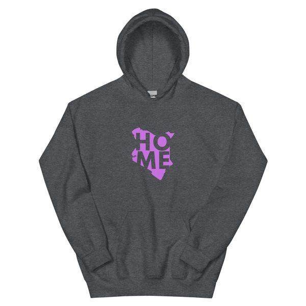 Kenya Unisex Hoodie - Magenta Home, Kenyan Map